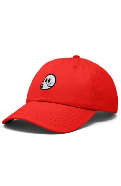 Dalix Whisper Ghost Dad Cap In Red