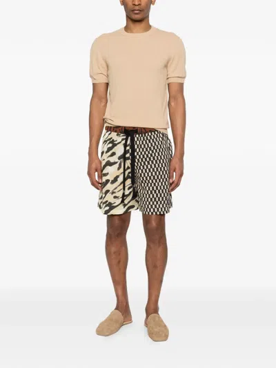 Nanushka Geometric-pattern Shorts In Multi