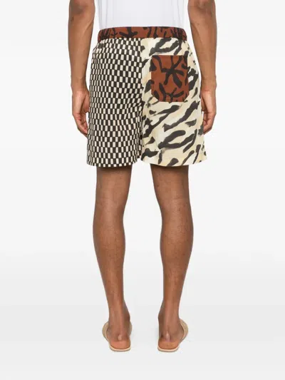 Nanushka Geometric-pattern Shorts In Multi