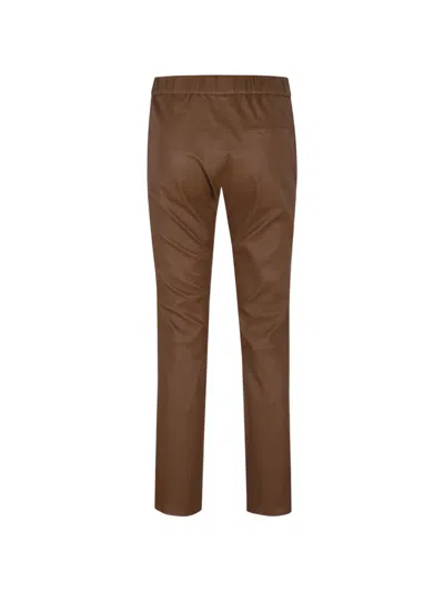 Enes Elasticated Trousers In Brown