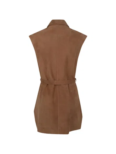 Desa 1972 Button Belted Jacket In Brown