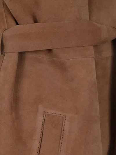 Desa 1972 Button Belted Jacket In Brown