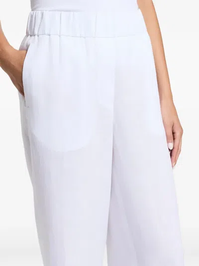 Peserico Elasticated Palazzo Pants In White