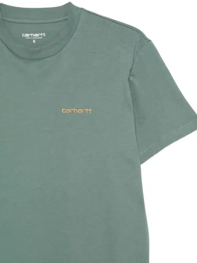 Carhartt Script Logo-embroidered T-shirt In Multi