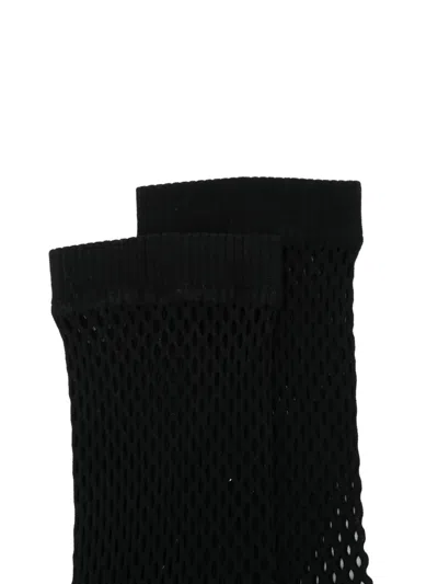 Comme Des Garçons Fishnet Socks In Black