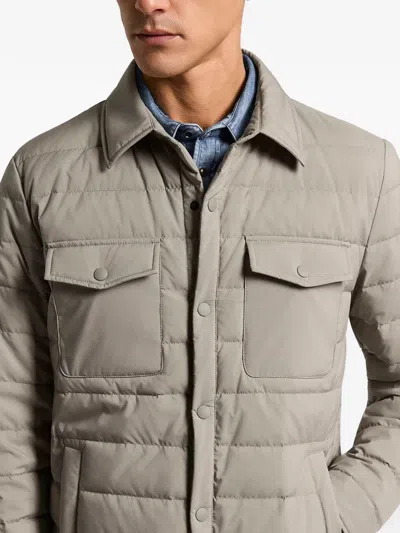 Peserico Buttoned Quilted Jacket In Multi