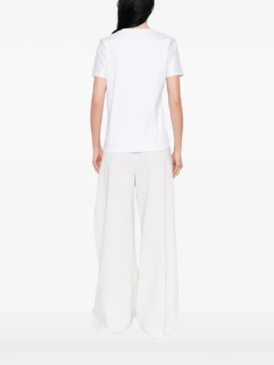Max Mara Geometric Pattern T-shirt In White