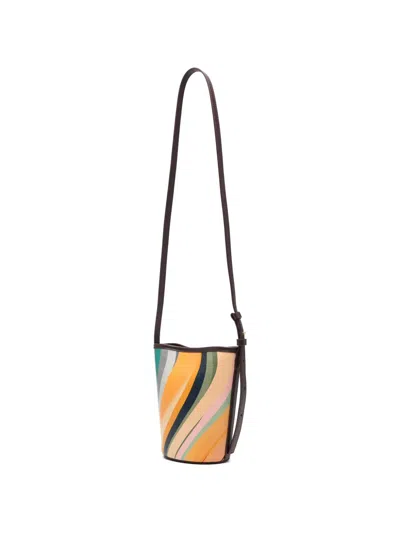 Paul Smith Leather Bucket Bag Small Size In Multi