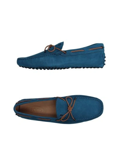 Tod's Loafers In Azure