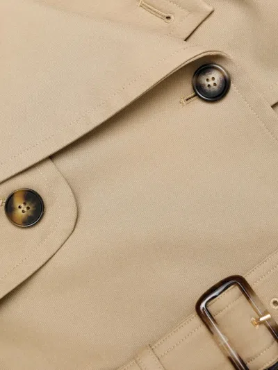 Self-portrait Button Belted Jacket In White