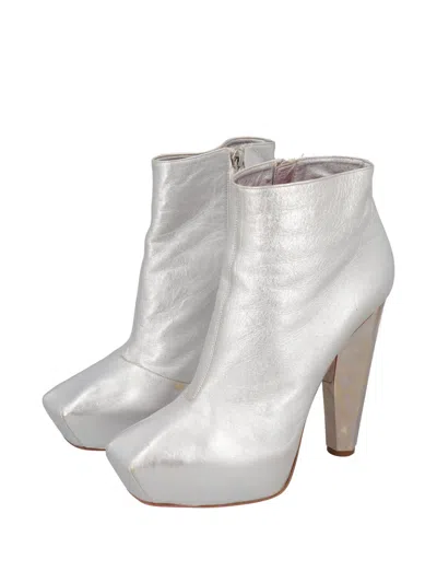 Pre-owned Versus Square-toe Boots In Silver