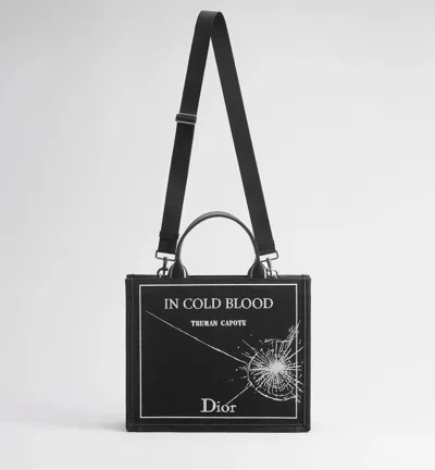 Dior Medium  Book Tote With Strap In Black