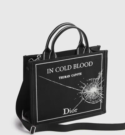 Dior Medium  Book Tote With Strap In Black