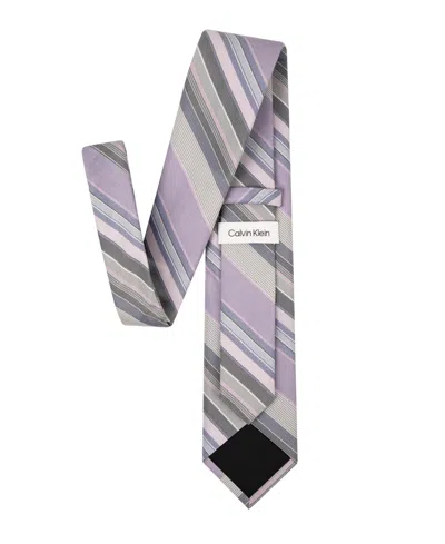 Calvin Klein Men's Fabre Stripe Pattern Tie In Multi