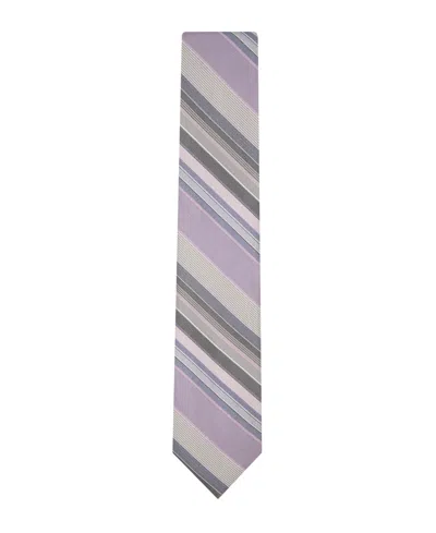 Calvin Klein Men's Fabre Stripe Pattern Tie In Multi
