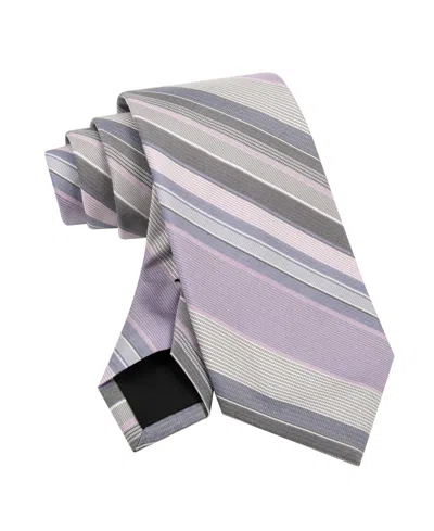 Calvin Klein Men's Fabre Stripe Pattern Tie In Multi