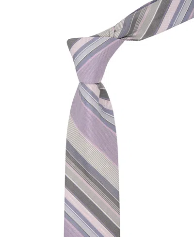 Calvin Klein Men's Fabre Stripe Pattern Tie In Multi
