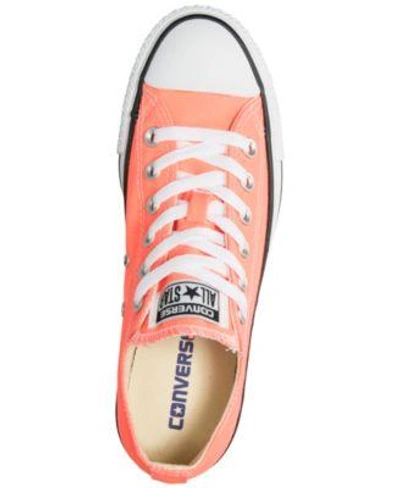 Shop Converse Women's Chuck Taylor Ox Casual Sneakers From Finish Line In Hyper Orange