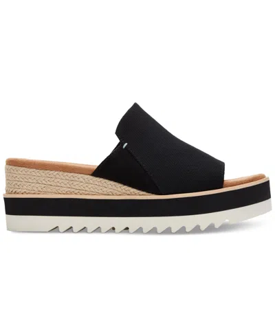 Toms Diana Wedge Sandal In Black