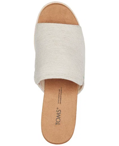 Toms Diana Mule Womens Usnatural Yarn Dye Slip On Wedge Heel Sandals Gal658 In Multi