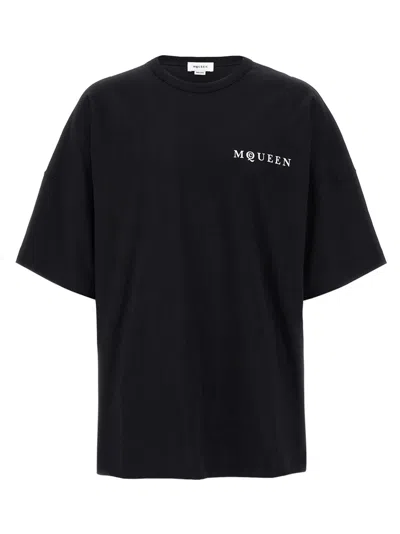 Alexander Mcqueen Exploded Logo Over Fit T Shirt In Animal Print