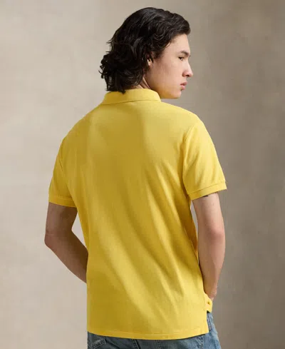 Polo Ralph Lauren Embroidered-logo Polo Shirt In Yellow