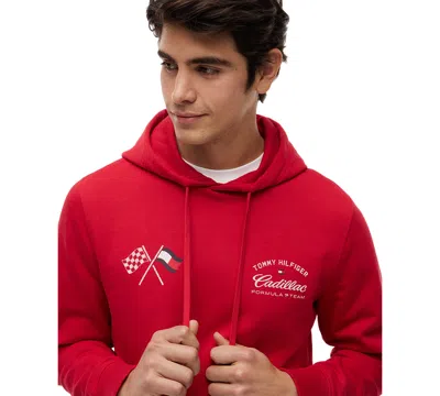 Tommy Hilfiger Tommy X Cadillac F1 Team Speed Hoodie In Red