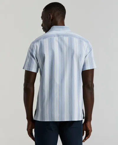 Perry Ellis Men's Variegated Stripe Short-sleeve Shirt In Burgundy