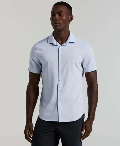 Perry Ellis Men's Slim-fit Short-sleeve Shirt In Blue