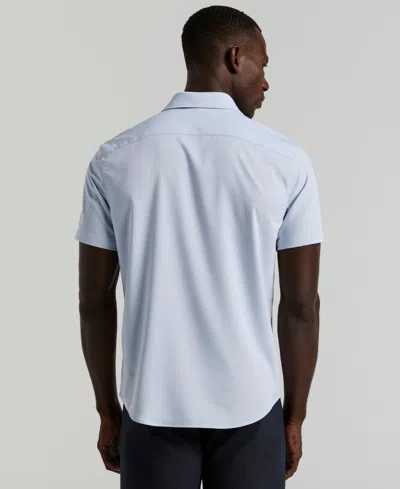 Perry Ellis Men's Slim-fit Short-sleeve Shirt In Blue