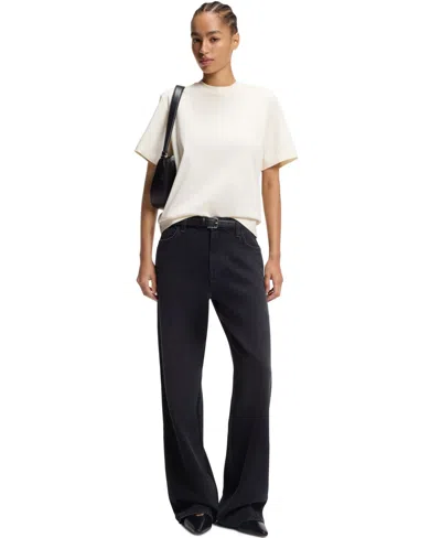Hugo Boss Relaxed-fit T-shirt In Mercerized Cotton In White