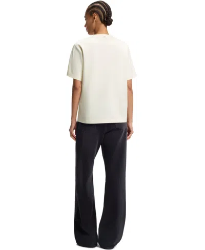 Hugo Boss Relaxed-fit T-shirt In Mercerized Cotton In White