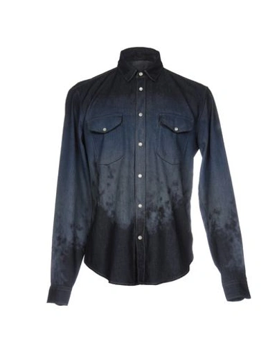 Just Cavalli Solid Color Shirt In Dark Blue
