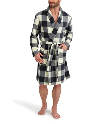 Hanes Men's Adjustable Plush Robe In White