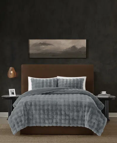 Frye Bubble Comforter Set In Gray