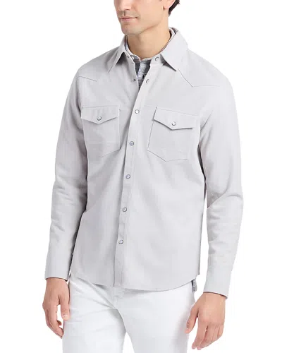 Robert Graham Marstow Woven Shirt Jacket In Gray