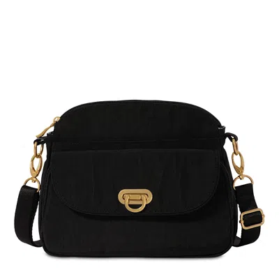 Baggallini Coastal Flip Lock Camera Bag Crossbody In Purple