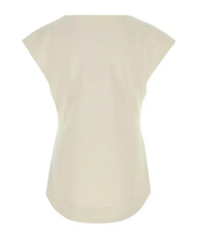 Entire Studios Sand Stretch Polyester Blend Deep Vee Tank Top In Neutral