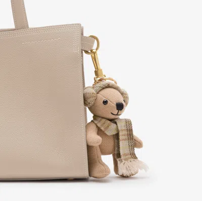 Burberry Thomas Bear Charm In Neutral