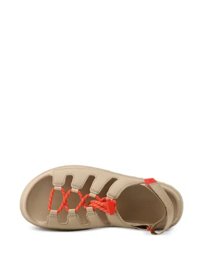 Ugg Logo-patch Flat Sandals In Neutral