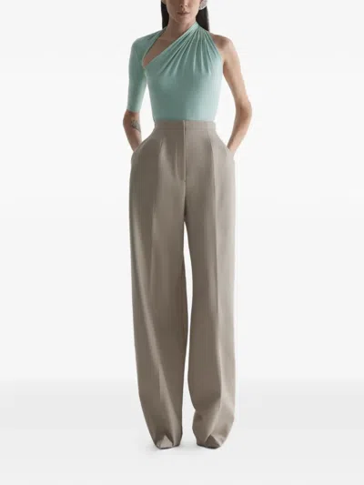 Mugler Draped Loop T-shirt In Blue