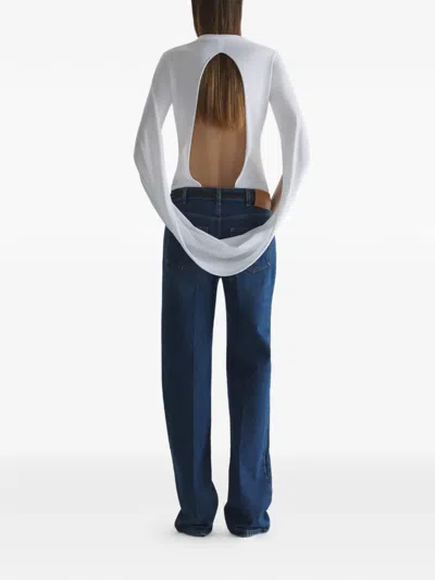 Mugler Cascade Loop T-shirt In White