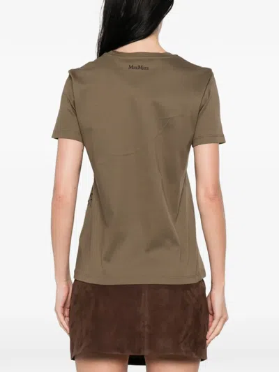 Max Mara Embellished T-shirt In Green