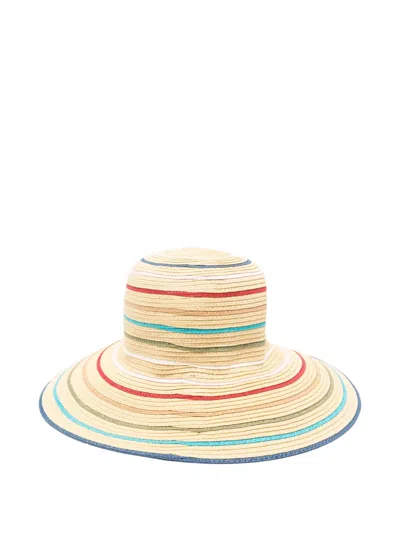 Paul Smith Straw Sun Hat In Gold