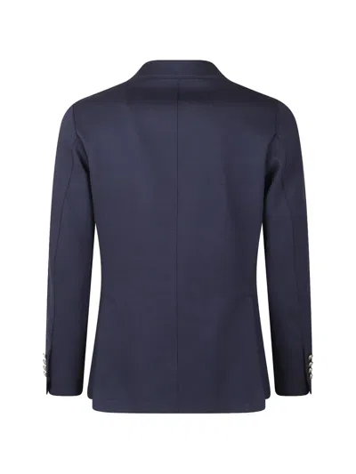 Eleventy Button Blazer In Blue