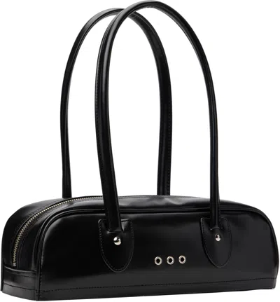 Comme Des Garçons Shoulder Bag Rectangular Shape Metal Eyelets Handles In Black