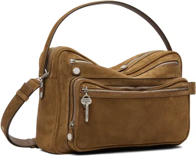 Acne Studios Brown Camero Camera Shoulder Bag In Brown
