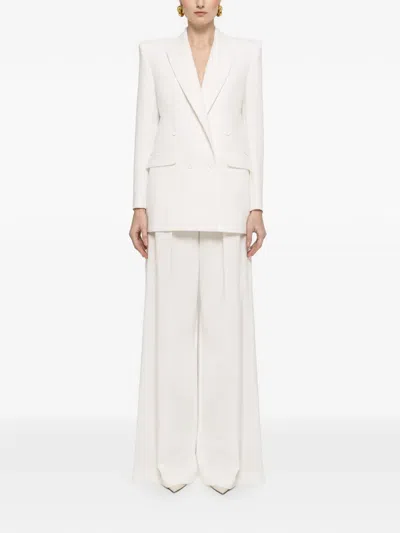 Nissa Double-breasted Blazer In White