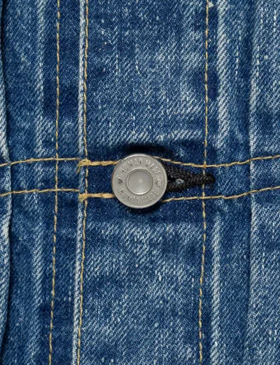 Human Made Embroidered Denim Work Jacket In Blue
