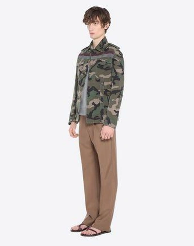 Valentino Id Camouflage Sahara Jacket Man Military Green Cotton 100% 48 |  ModeSens